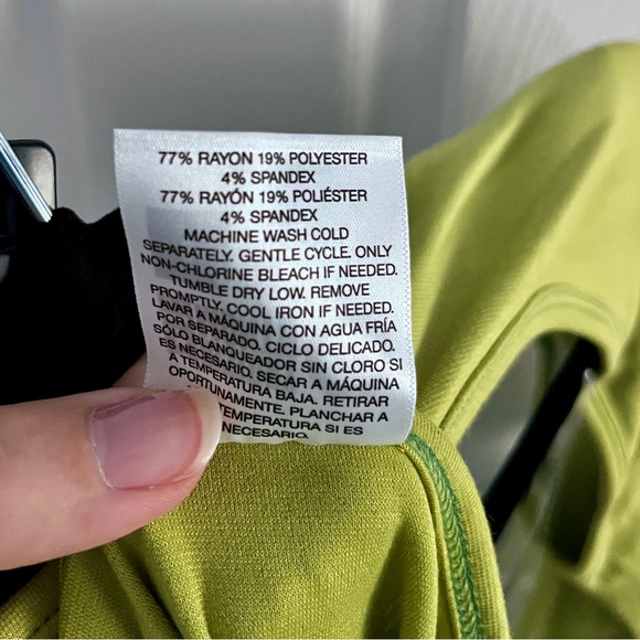 Sammy B Target Green Cut Out Midi Dress Long Sleeve Fitted Sheath Women 3X - Picture 5 of 7